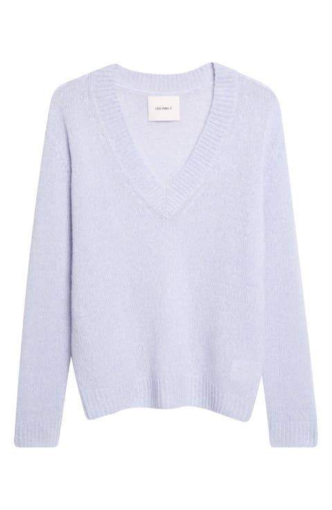 Leona V-Neck Cashmere & Silk Sweater
