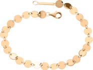 LANA 14K Gold Laser Disc Chain Bracelet