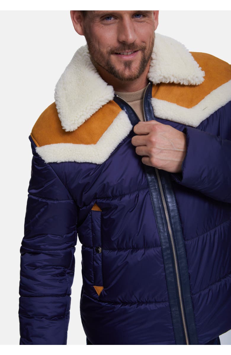 Furniq UK Nathaniel Puffer Coat, Main, color, Whiskey