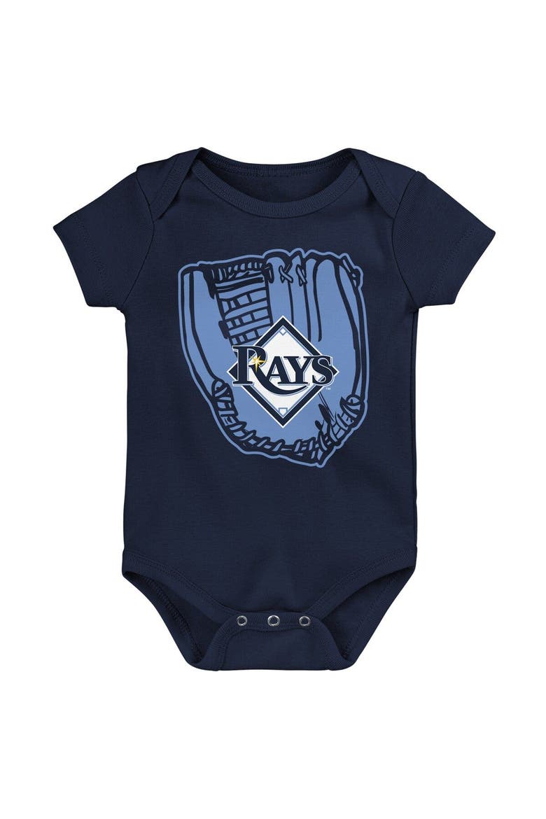 Newborn & Infant Light Blue/Navy/White Tampa Bay Rays Minor League Player Three-Pack Bodysuit Set, Alternate, color, Light Blue