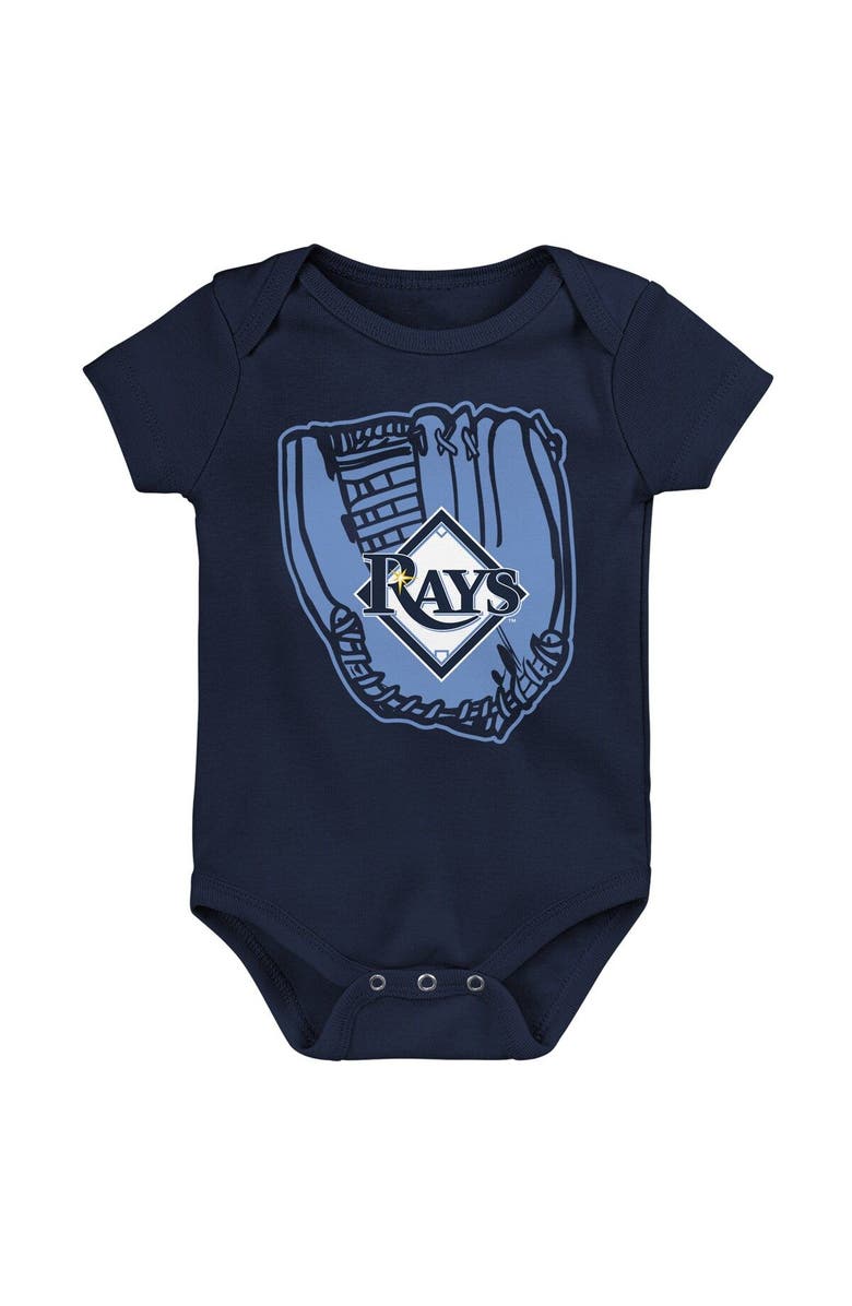Outerstuff Newborn & Infant Light Blue/Navy/White Tampa Bay Rays Minor League Player Three-Pack Bodysuit Set, Alternate, color, Light Blue