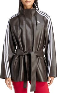 adidas Originals Faux Leather Belted Jacket