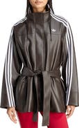 adidas Originals Faux Leather Belted Jacket
