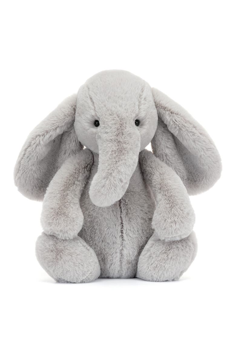 Thuddeus Bashful Luxe Elephant Stuffed Animal, Alternate, color, GREY