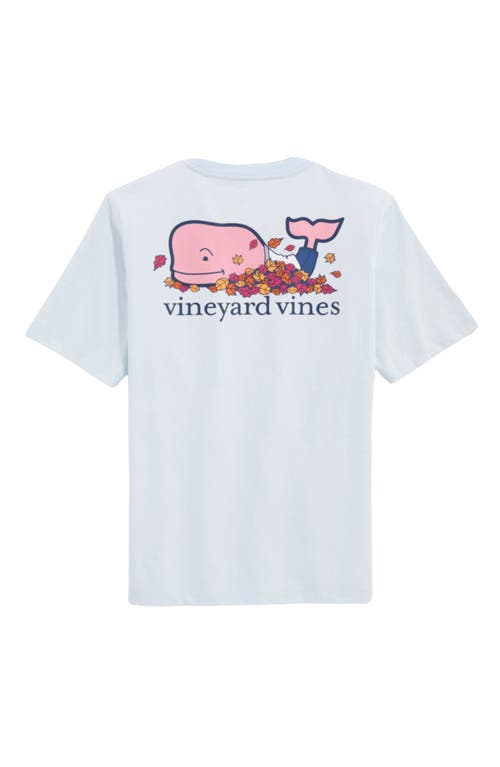 Vineyard Vines Kids' Leaf Pile Whale Pocket Graphic T-shirt In Blue