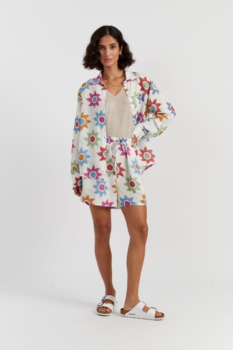 Cotton Sol Shorts, Alternate, color, Cream/Multi