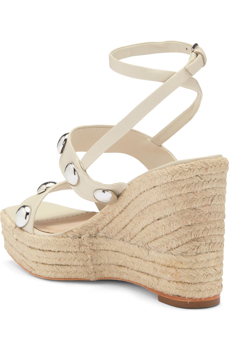 Cinq à Sept Georgia Studded Espadrille Ankle Strap Platform Wedge Sandal, Alternate, color,