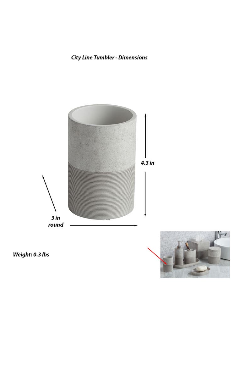 ROSELLI TRADING COMPANY City Line Tumbler, Alternate, color, Grey