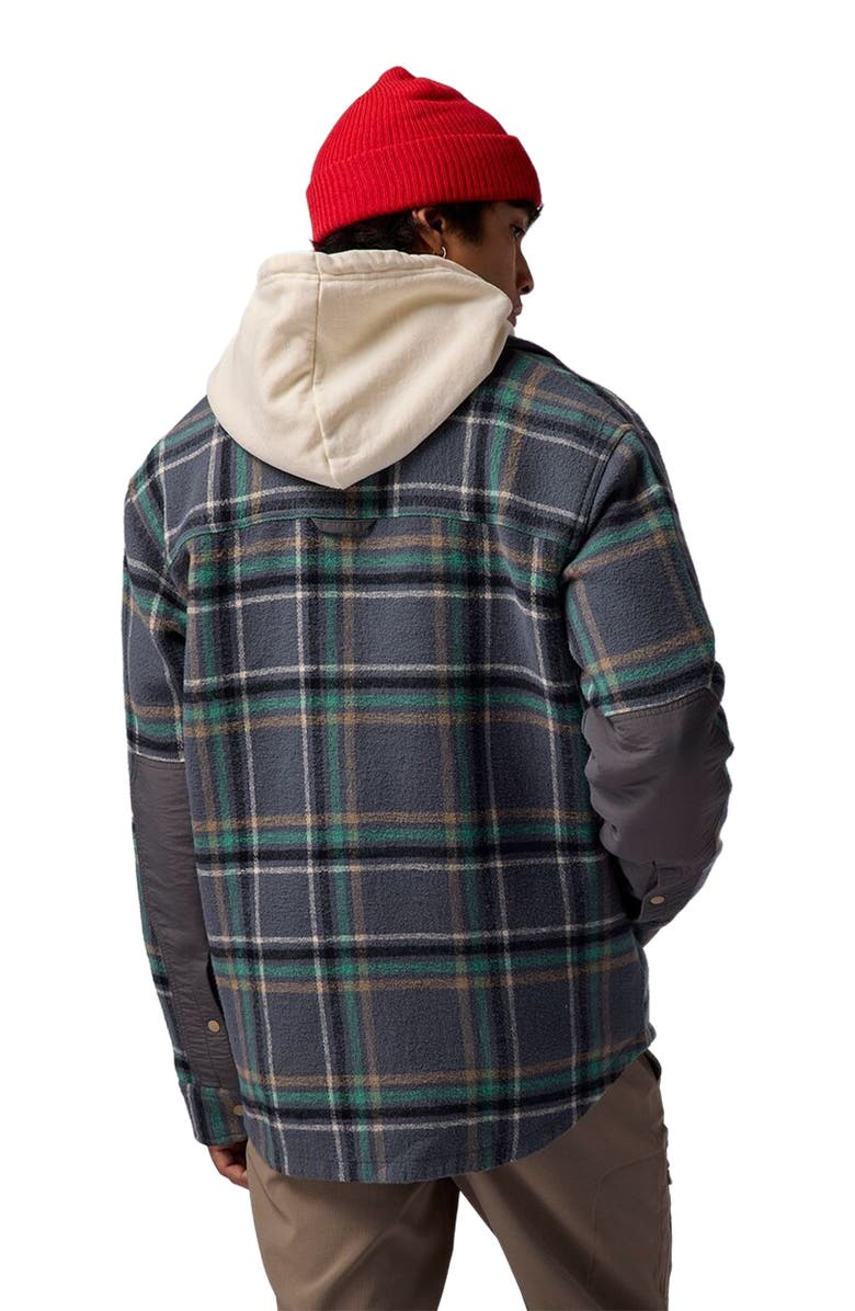 Backcountry Venture Stretch Flannel Shacket - Men's, Alternate, color, Turbulence Plaid