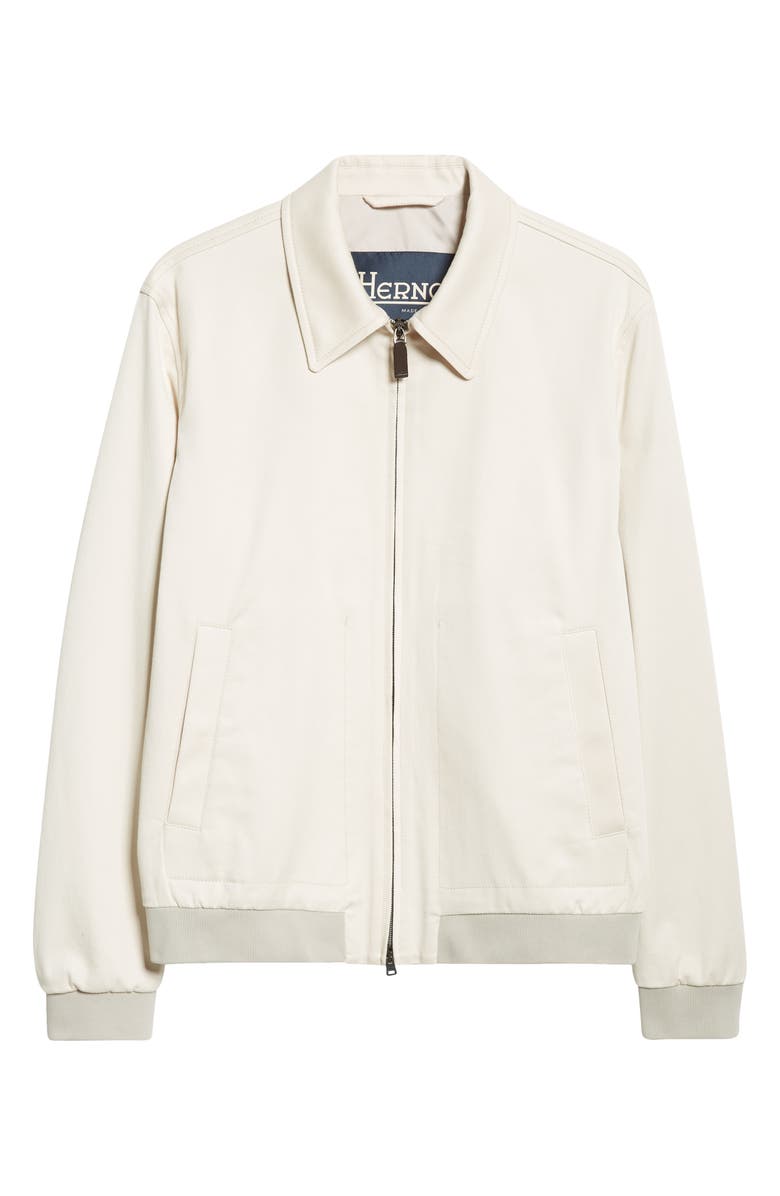 Herno Cotton Stretch Twill Bomber Jacket, Alternate, color,