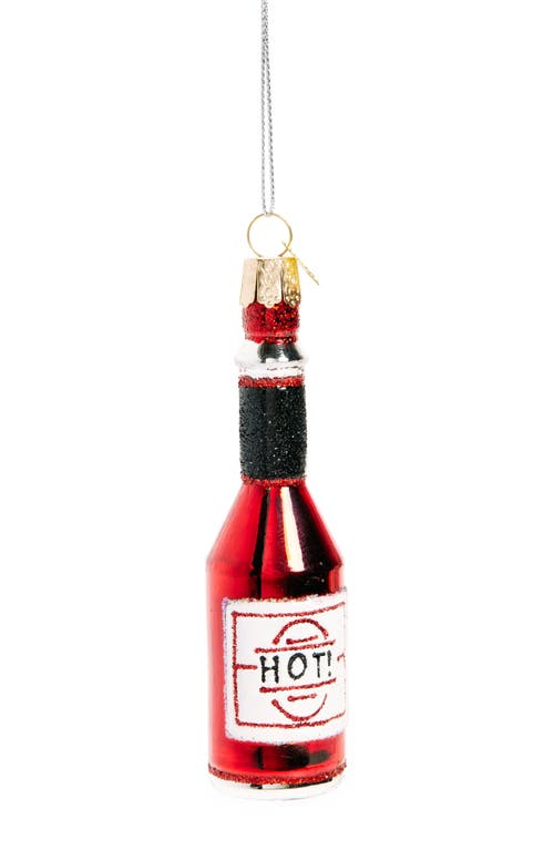 Old World Christmas Hot Sauce Ornament In Red/black/silver