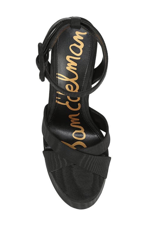 Sam Edelman Savannah Ankle Strap Platform Sandal In Black