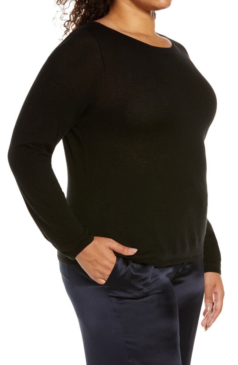 Vince Ballet Neck Wool & Cashmere Blend Sweater, Alternate, color,