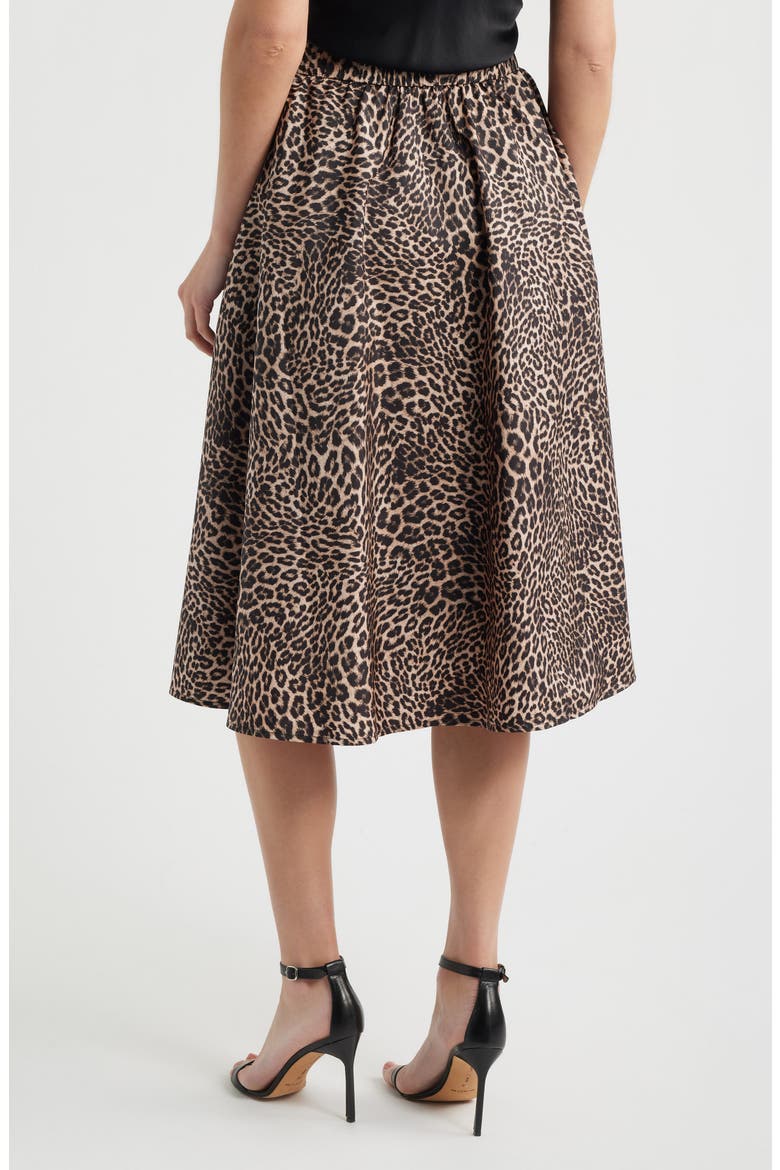 Violet Leopard Print A-Line Skirt, Alternate, color, NATURAL MULTI