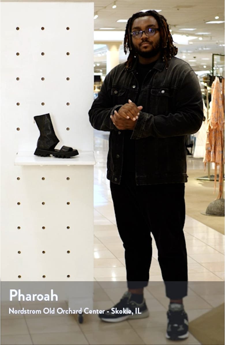 Lug Sole Back Zip Sandal, sales video thumbnail