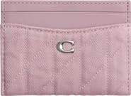 COACH Essential Quilted Denim & Leather Card Case