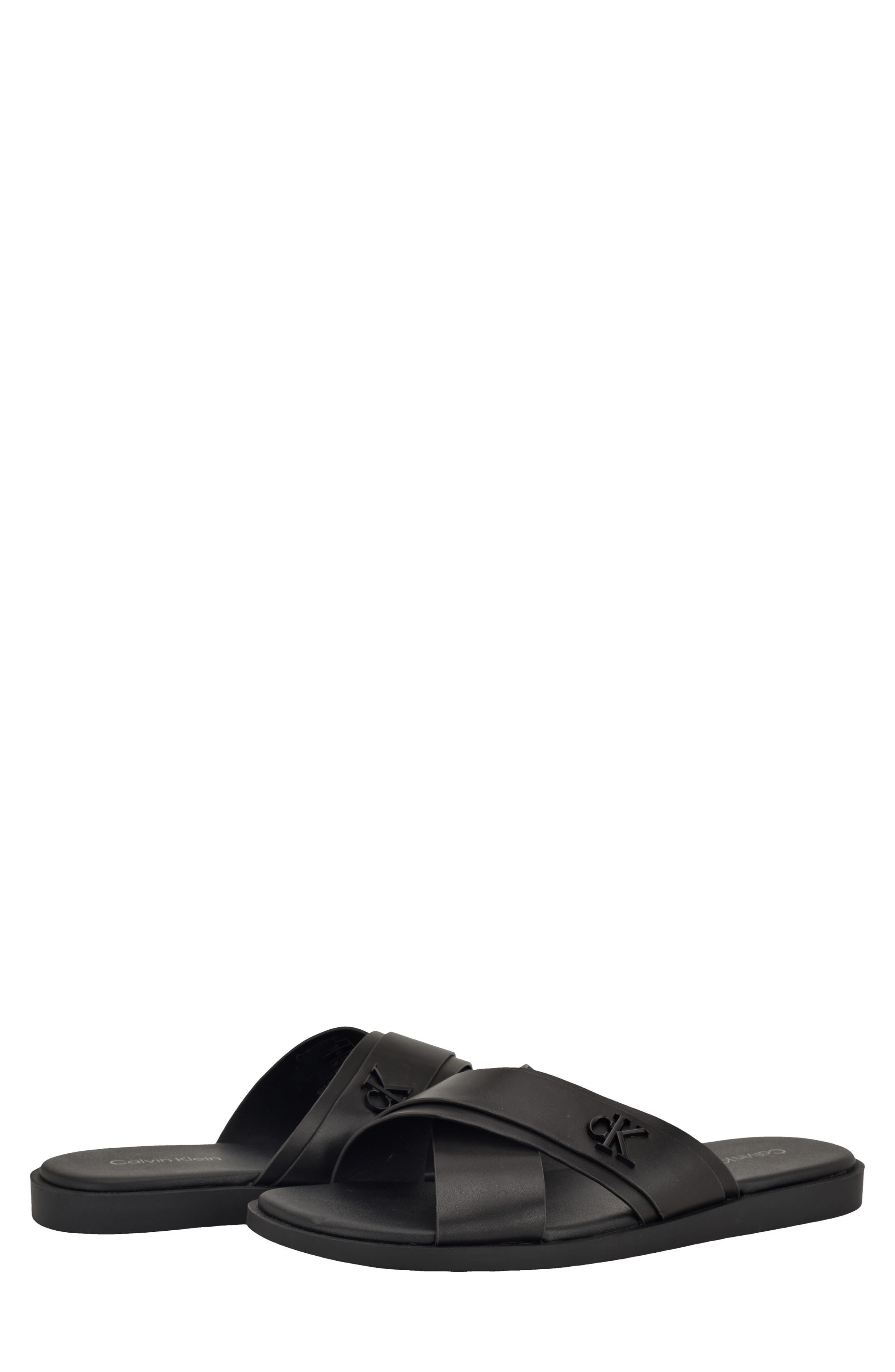 Calvin Klein Elern Slide Sandal, Alternate, color, Black