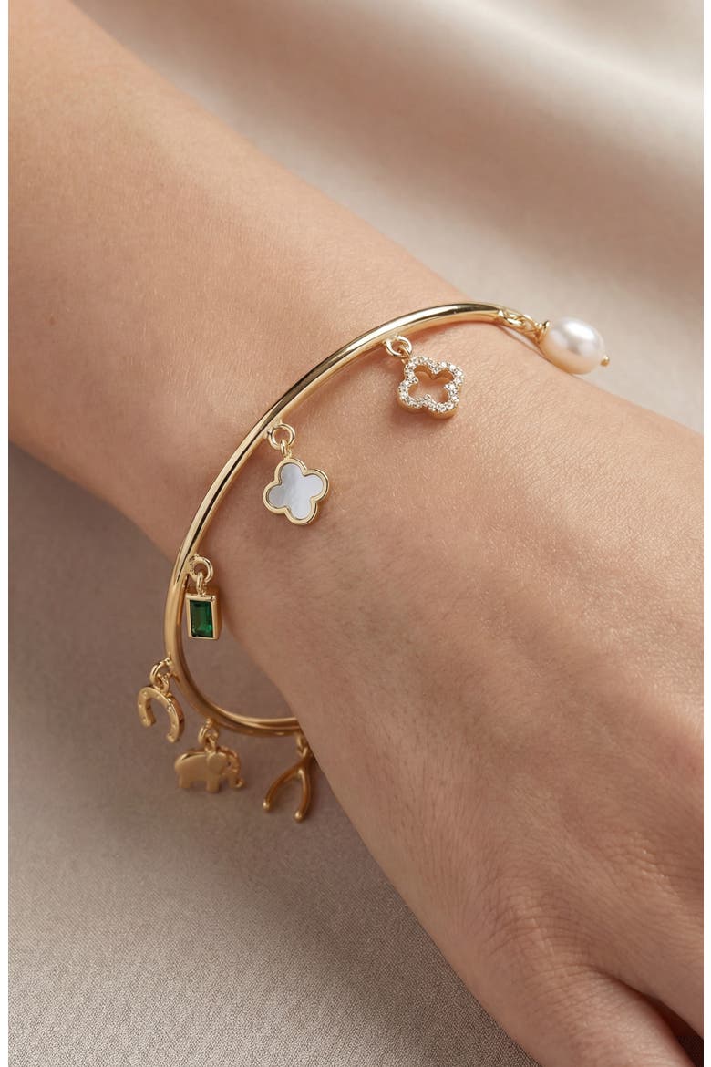 Luck Set of 3 Bangle Bracelets, Alternate, color, TWO TONE