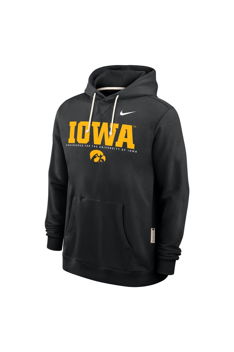 Men's Nike Black Iowa Hawkeyes 2025 Sideline Standard Issue Dri-FIT Hoodie, Alternate, color, Black