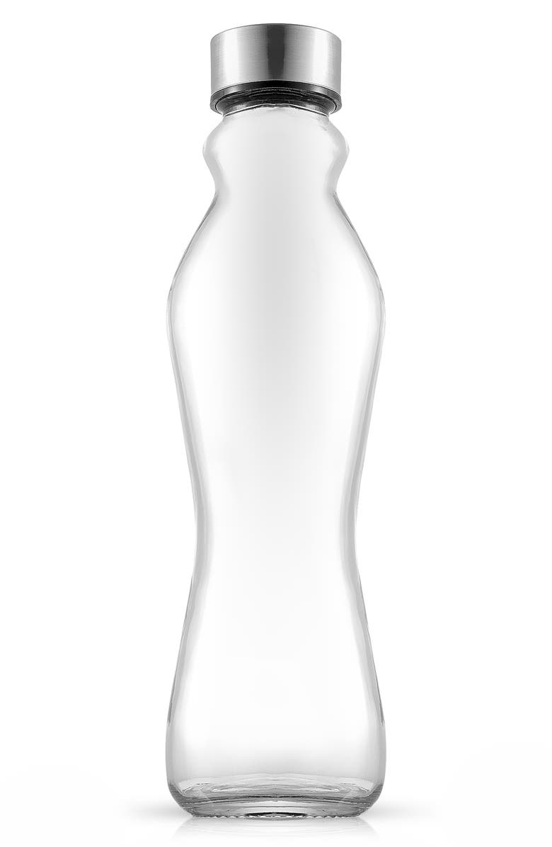 JoyJolt Spring Glass Insulated Water Bottle - Set of 6, Main, color, Clear