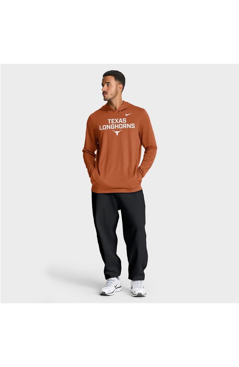 Nike Men's Nike Texas Orange Texas Longhorns 2025 Sideline Performance Long Sleeve Hoodie T-Shirt, Alternate, color, Burnt Orange