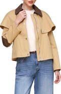 Avec Les Filles Crop Cape Trench Jacket