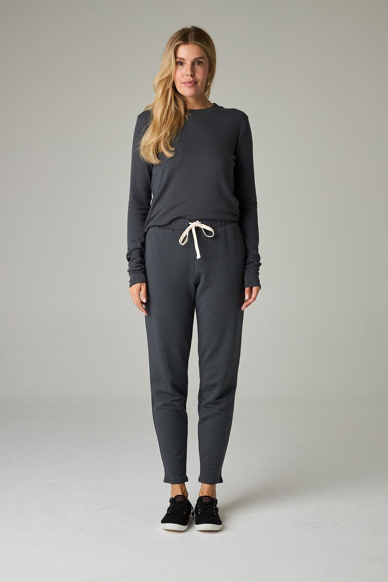 Serengeti Eco-Luxe Fleece Slim Pant - Cloud-Soft Comfort, Alternate, color, Slate