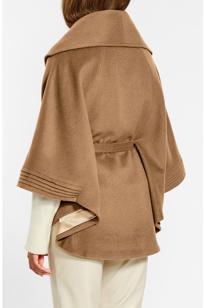 Baby Alpaca & Wool Cape, Alternate, color, BROWN