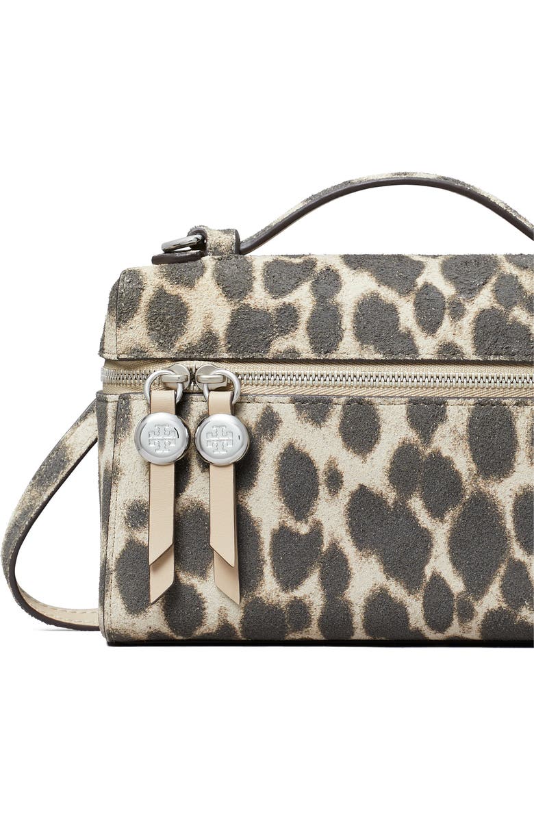Tory Burch Romy Suede Slim Top Handle Bag, Alternate, color, Cheetah Spots