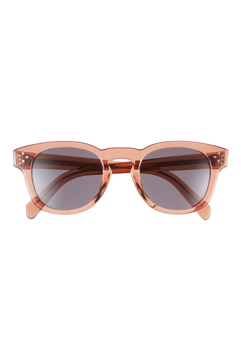 Bold 3 Dots 49mm Square Sunglasses, Main, color, ORANGE/ SMOKE