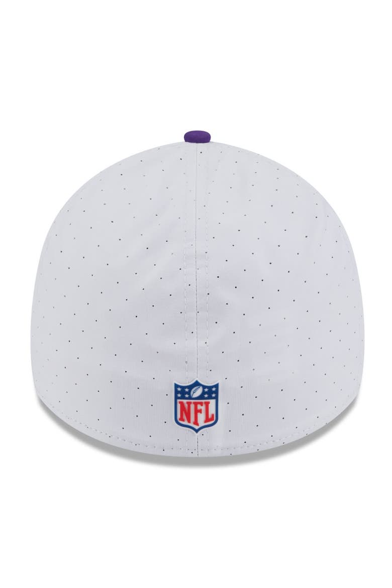 Men's New Era  White/Purple Minnesota Vikings 2025 NFL Training Camp 39THIRTY Flex Hat, Alternate, color, White