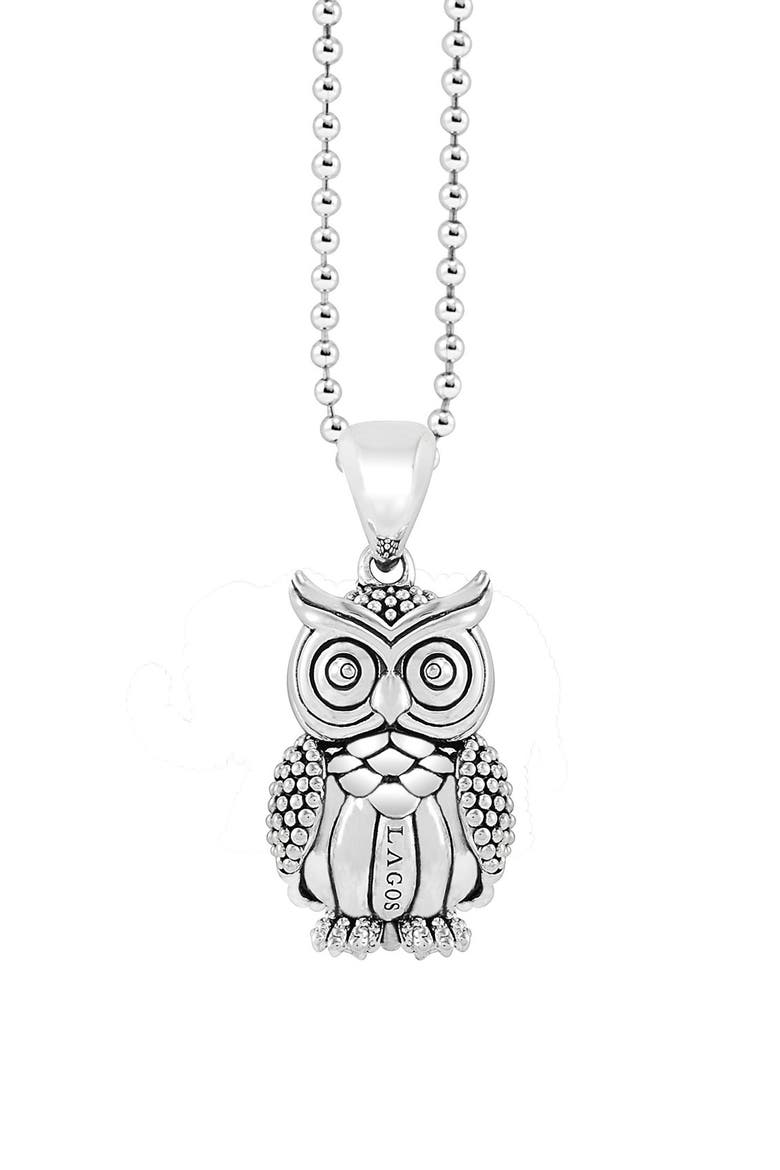 'Rare Wonders - Owl' Long Talisman Necklace, Alternate, color, SILVER/ OWL