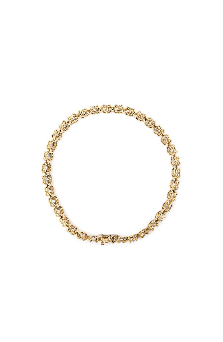 Haus of Brilliance 14K Yellow Gold 5.0 Cttw Diamond Scalloped Link Tennis Bracelet, Alternate, color, Yellow Gold