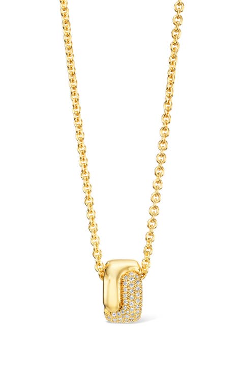Holos Small Hug 18K Gold & Diamond Ring Pendant Necklace