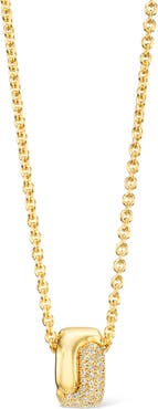 Pamela Zamore Holos Small Hug 18K Gold & Diamond Ring Pendant Necklace