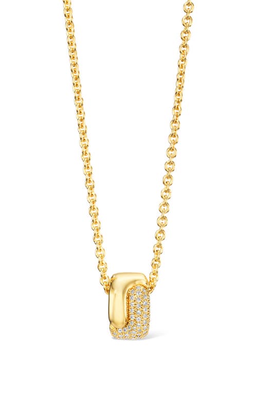 Pamela Zamore Holos Small Hug 18k Gold & Diamond Ring Pendant Necklace In Gold