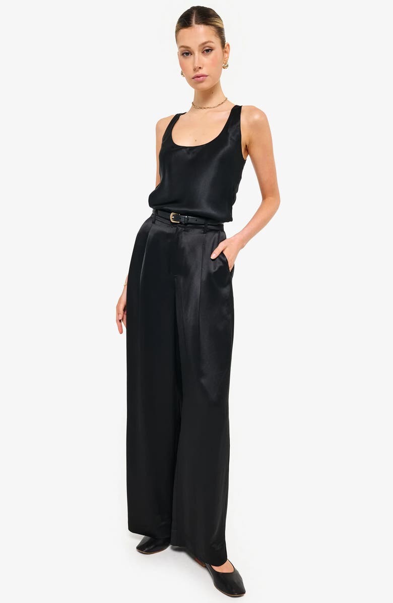 CAMI NYC Andressa Silk Shell, Alternate, color, Black