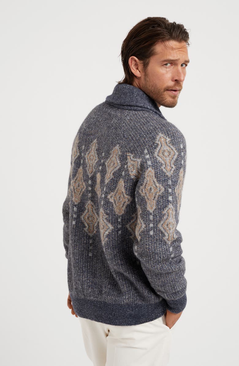 Brunello Cucinelli Jacquard cardigan, Alternate, color, 
