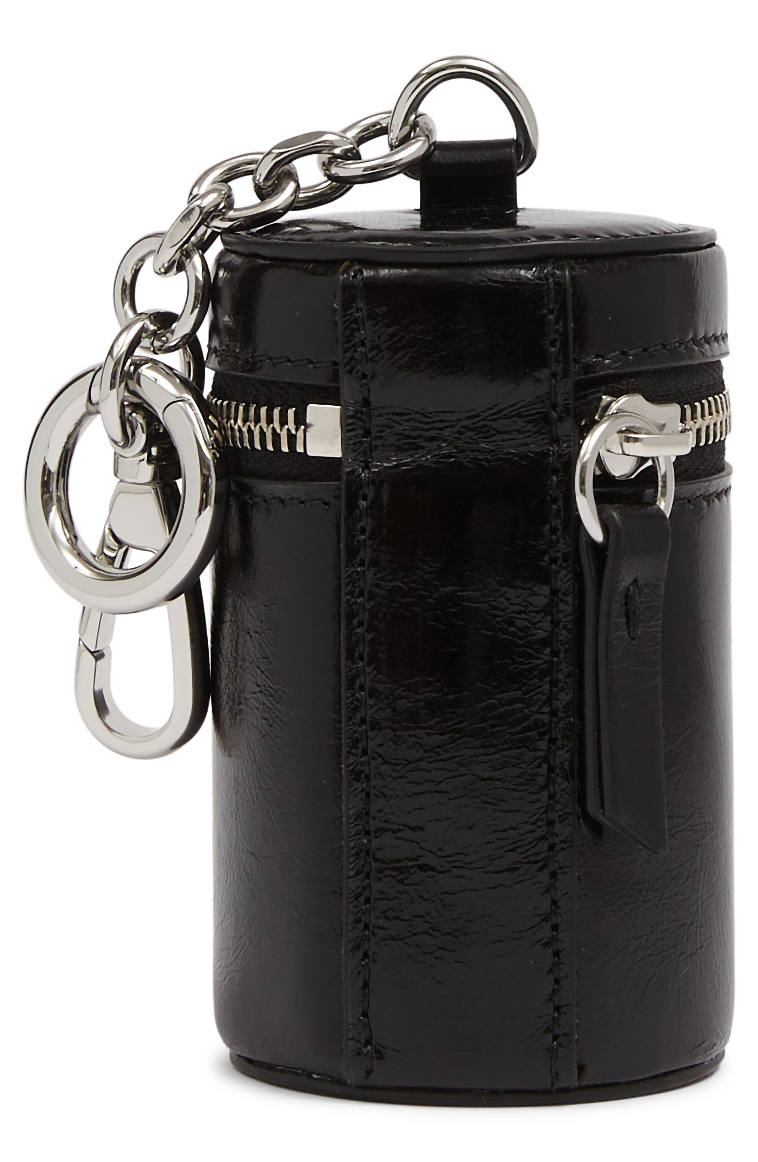 Leather Waste Bag, Alternate, color, BLACK