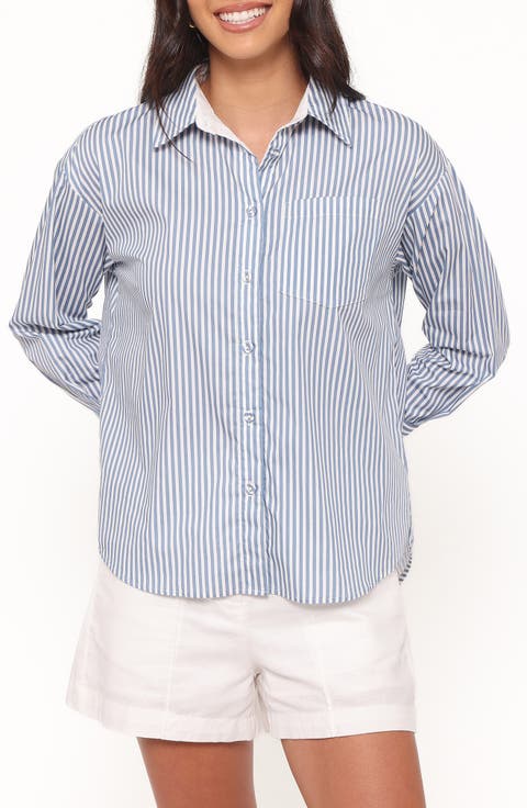 Jackson Striped Button Up Cotton Shirt