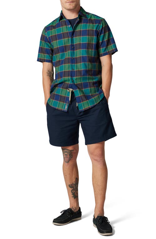 Rodd & Gunn Spring Grove Check Original Fit Short Sleeve Cotton Button-up Shirt In Dusk
