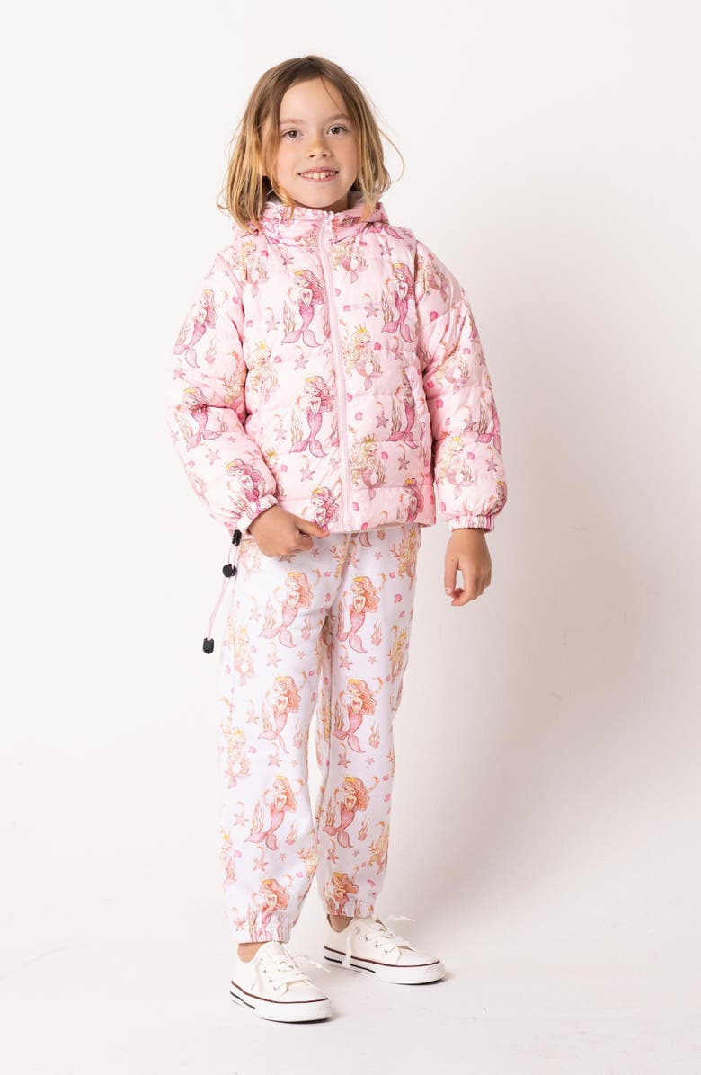 CALONIE Kids' Tanner Reversible Convertible Hooded Down Puffer Jacket, Alternate, color, Pink