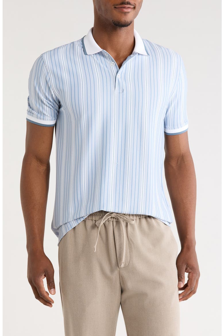 Striped Polo, Main, color, BLUE
