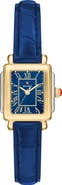 MICHELE Deco Madison Mini Two-Tone Leather Strap Watch
