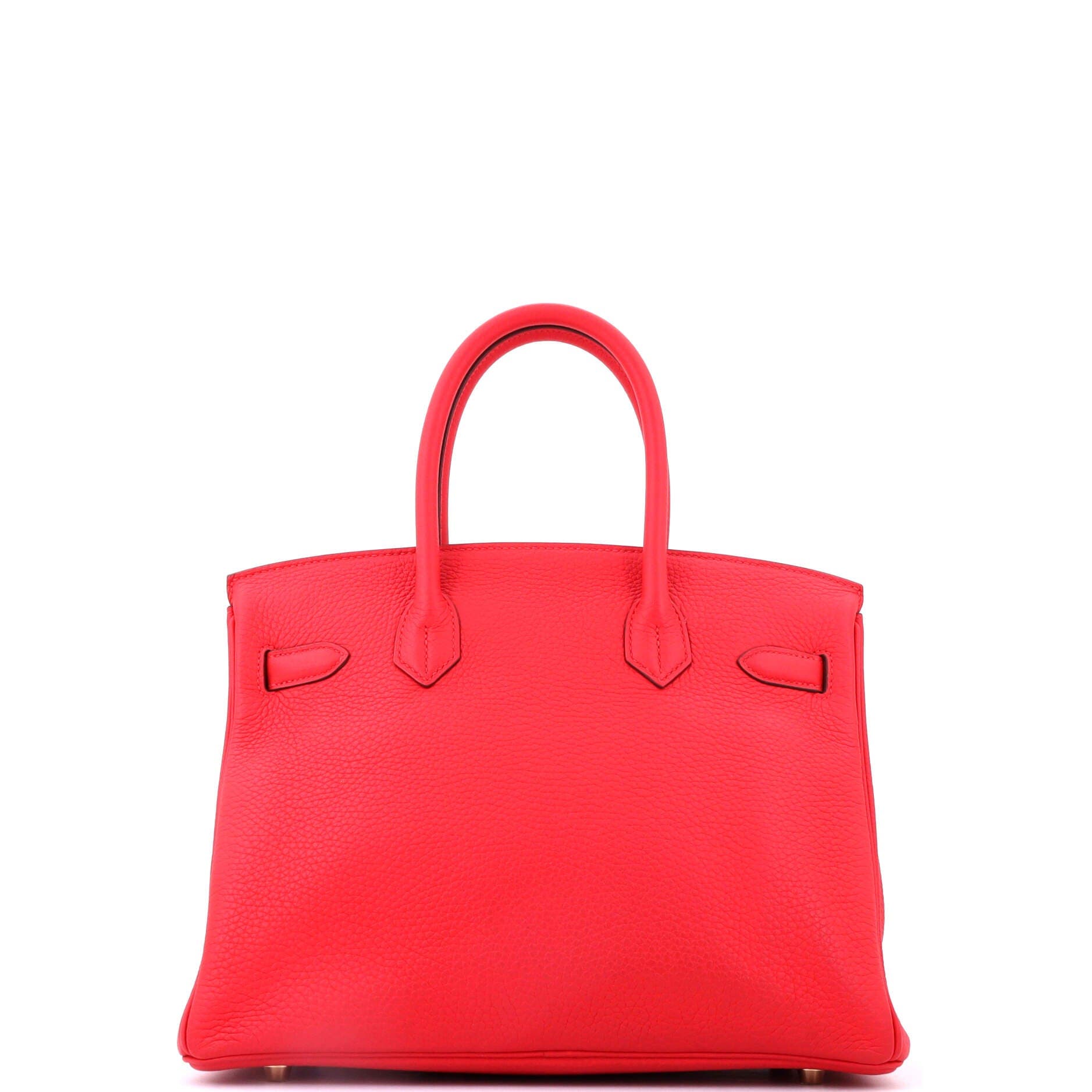 Birkin Handbag Red Clemence with Gold Hardware 30, Alternate, color, Red