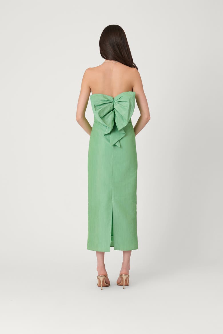 Chine Taffeta Midnight Katerina Dress, Alternate, color, Verde