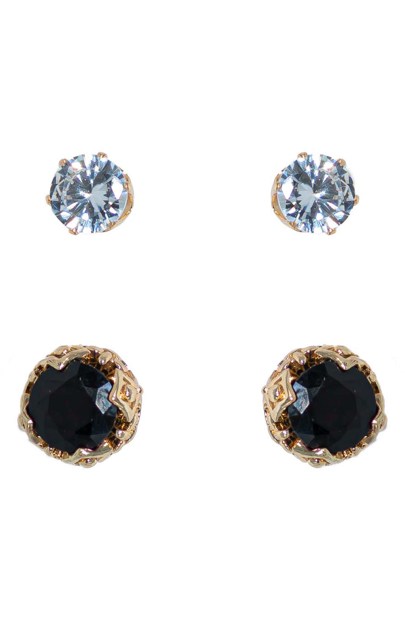 AMERICAN EXCHANGE Crystal Stud Earrings - Set of 2
