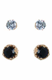 AMERICAN EXCHANGE Crystal Stud Earrings - Set of 2