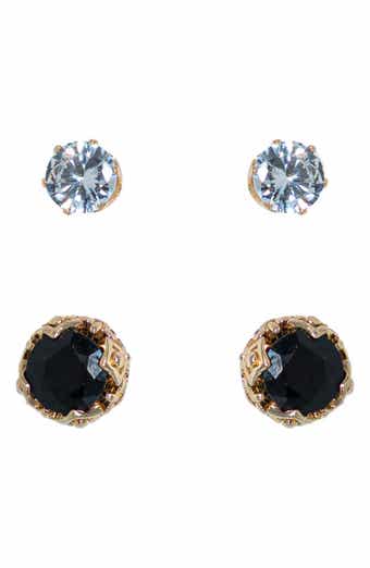AMERICAN EXCHANGE Crystal Stud Earrings - Set of 2