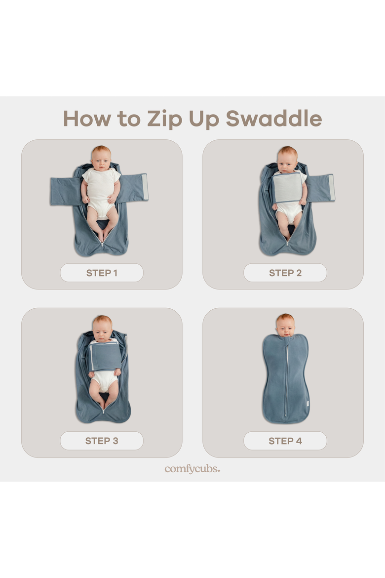 Easy Zipper Swaddle Blankets, Alternate, color, Nomadic Blue, Azul